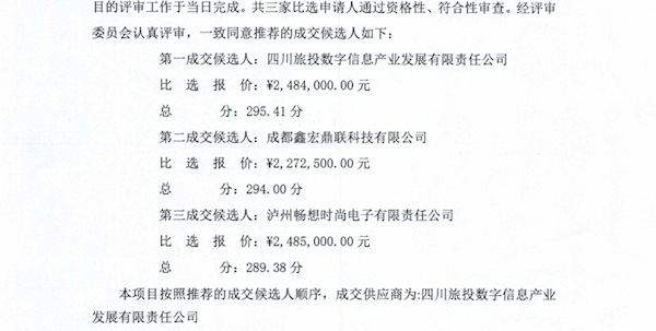 数据要素交易流通平台软件开发采购项目成交结果公示